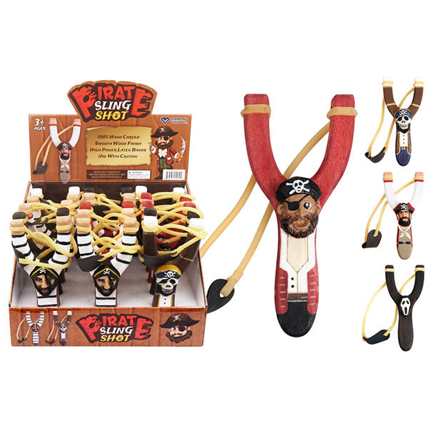 Hand-Carved Wood Pirate Slingshot