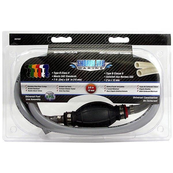 7ft Shoreline Fuel Line Assembly w/ 3/8in Hose