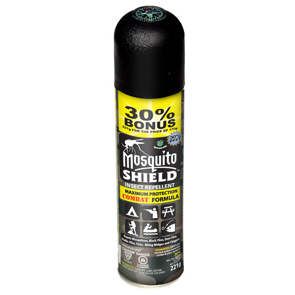 Mosquito Shield - Combat Formula, 200g Aerosol, Deet
