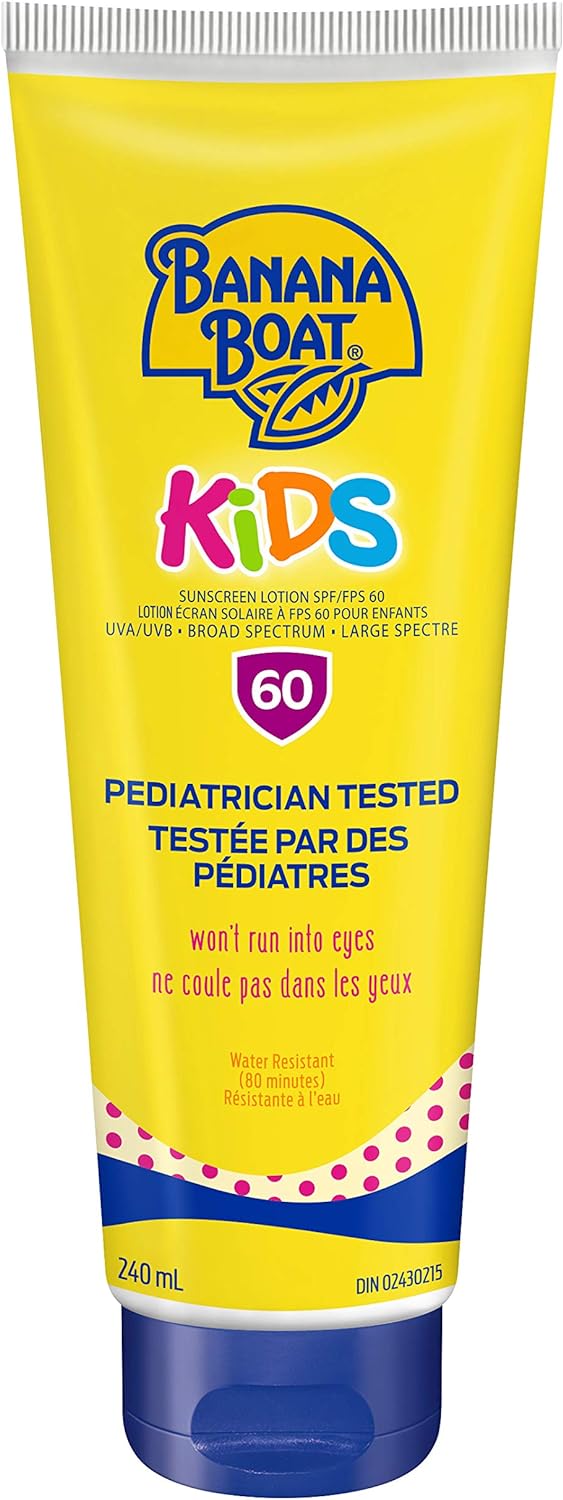 Banana Boat Kids Tear Free Sunscreen Lotion, Broad Spectrum, SPF 60, 240mL