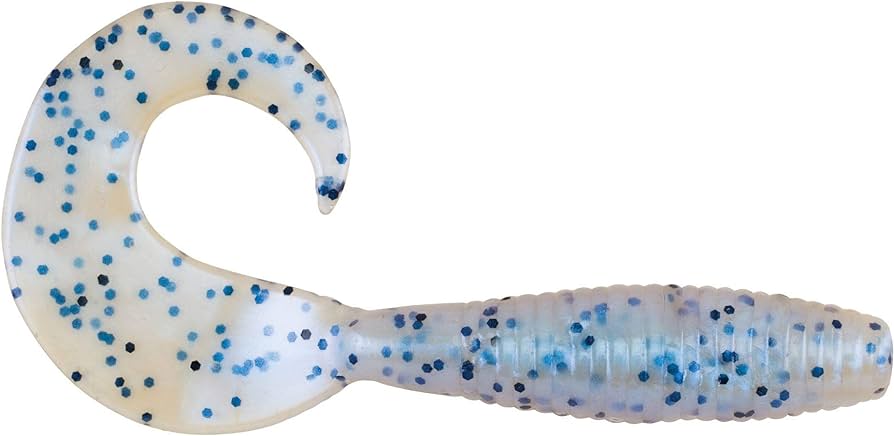Gulp! PowerBait Power Grubs, 4", Blue Pearl Salt and Pepper