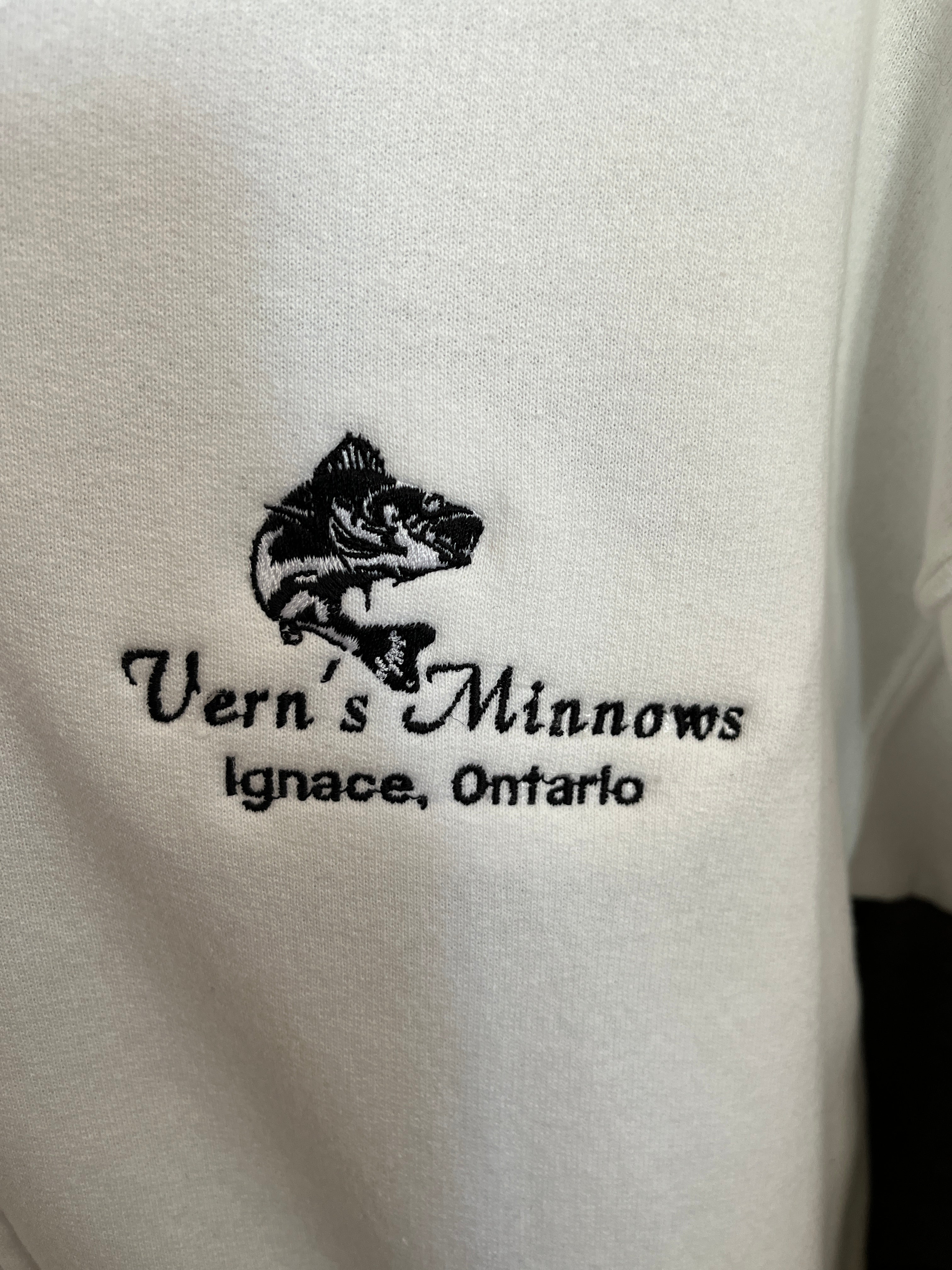 Verns Minnows Zip-Up Hoodie - White