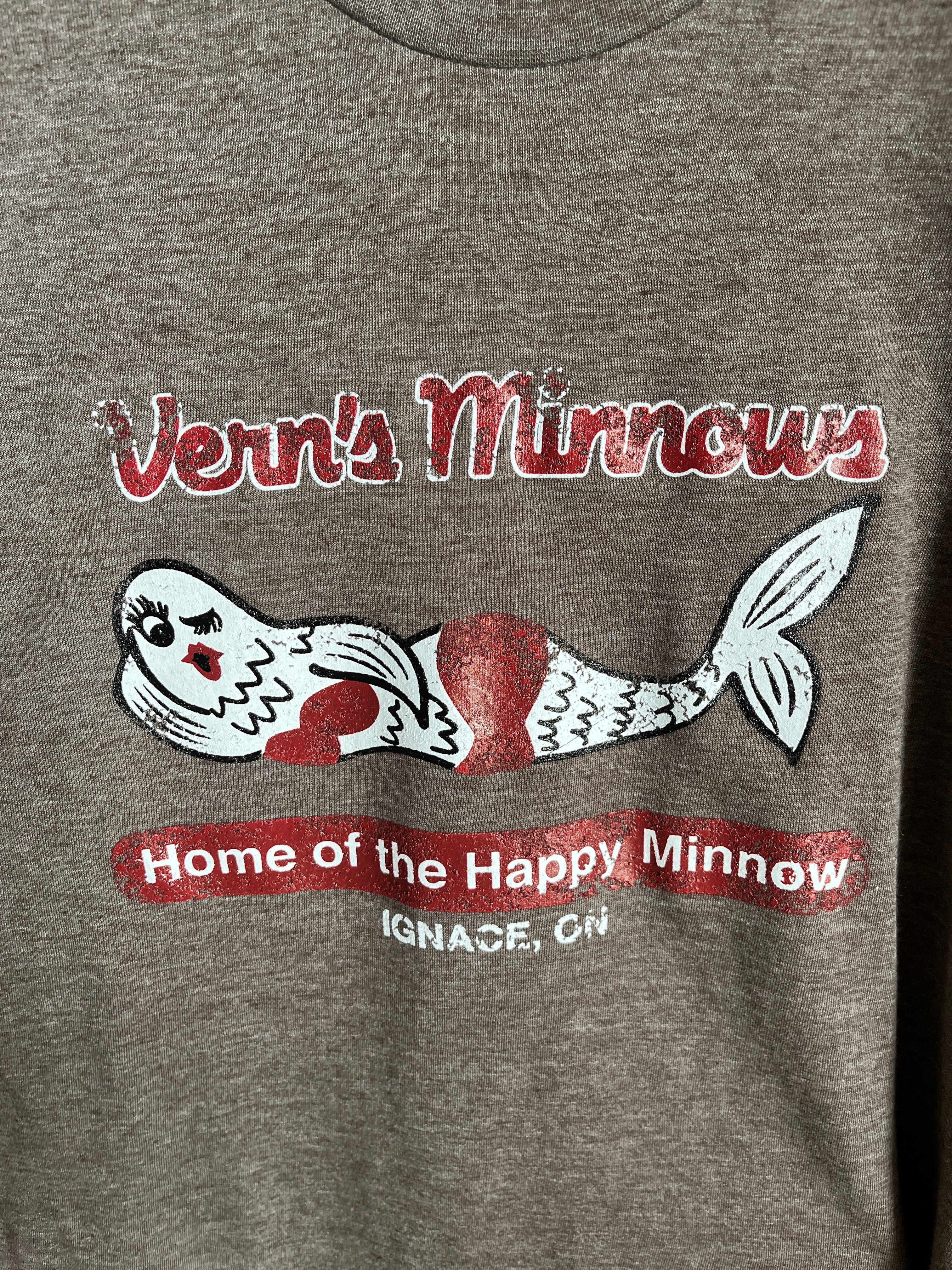 Home Of The Happy Minnow Verns Minnows T-shirt
